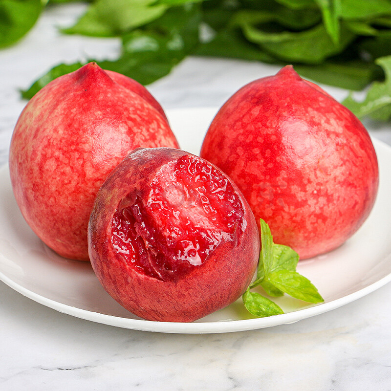 新鲜血桃5斤水果红心桃子当季整箱脆桃应季水蜜桃孕妇水果 3斤 精选果