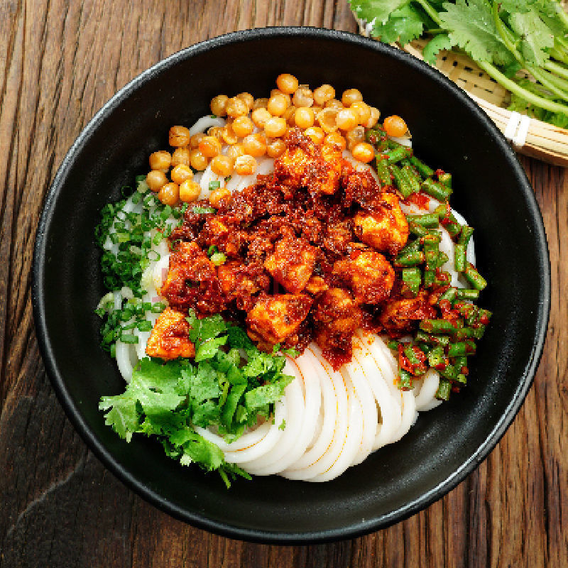 吴佳拌米粉 爆辣酱香 特色正宗美食小吃 新疆炒米粉 415g 袋装 即食现