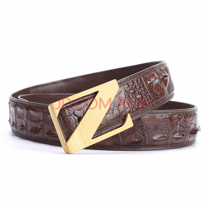 

siamese crocodile leather belt end product extended belt for youth casual 3.8 plate tanabata gift for boyfriend thai siam bone leather-brown (sol