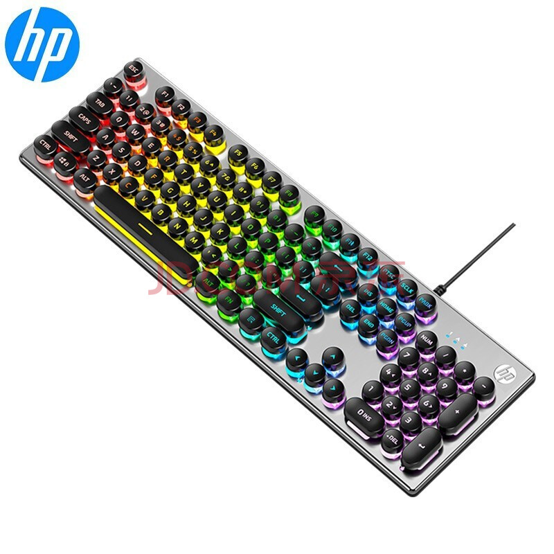 惠普(hp)k500机械手感键盘游戏有线背光电竞吃鸡笔记本台式电脑外设
