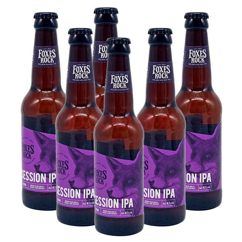 爱尔兰原装原瓶进口岩狐精酿啤酒世涛ipa无麸质拉格淡色艾尔黑白黄