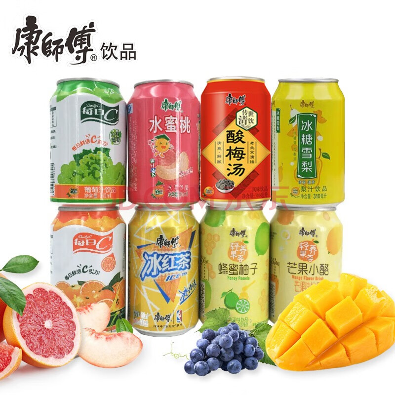 康师傅听装饮料的品种图片