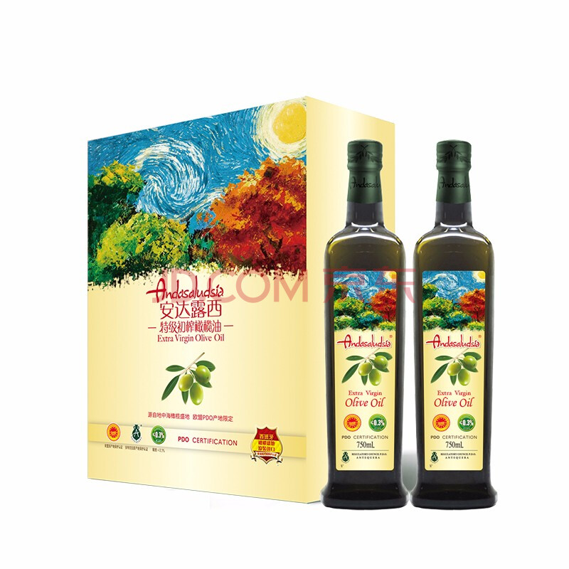 中粮pdo特级初榨橄榄油礼盒 750ml*2 礼盒装中秋节礼品 送礼员工福利