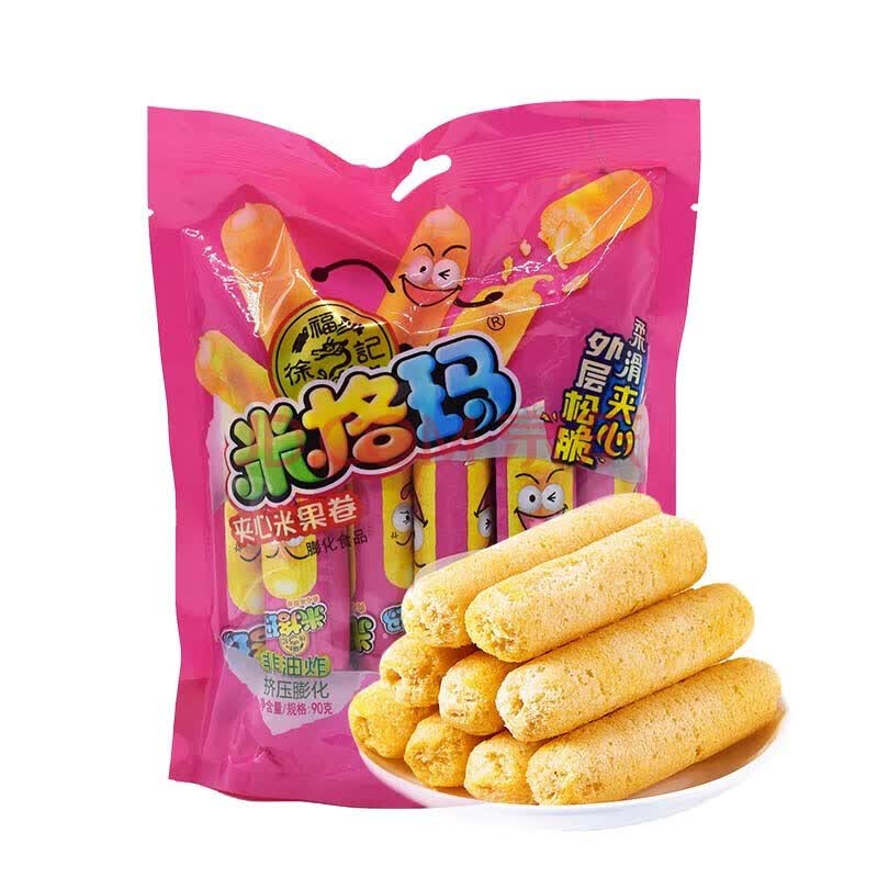 徐福记 米格玛 夹心米果卷 90g 膨化食品 休闲零食 奶油玉米味