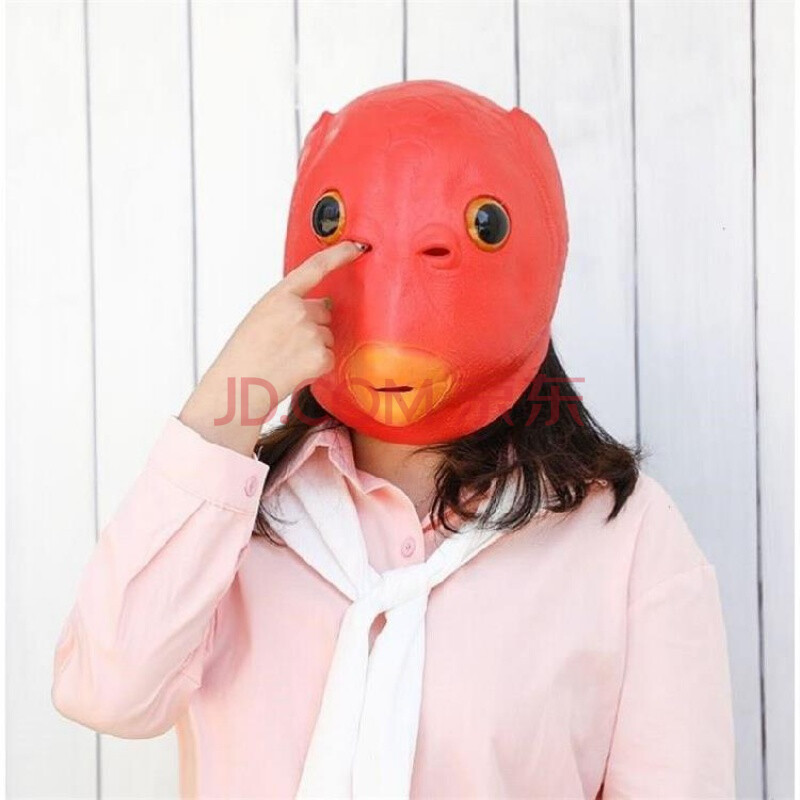 头套搞笑绿头怪鱼人怪头套绿头鱼头套沙雕鱼头头面具男女鱼人头套绿鱼