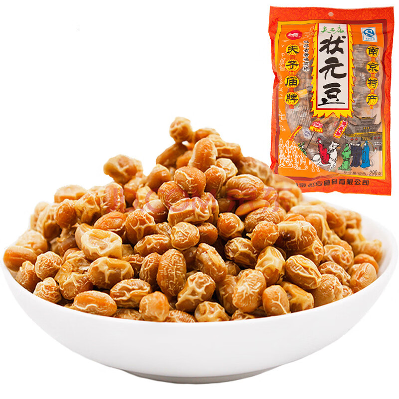 怡味园 南京特产夫子庙炒货零食状元豆黄豆茴香豆*3 茴香豆 净含量200