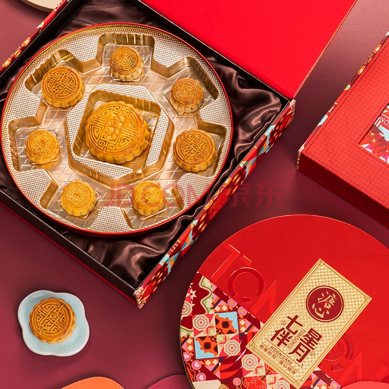 溏心溏潮系列月饼礼盒中秋送礼支持团购 七星伴月780g