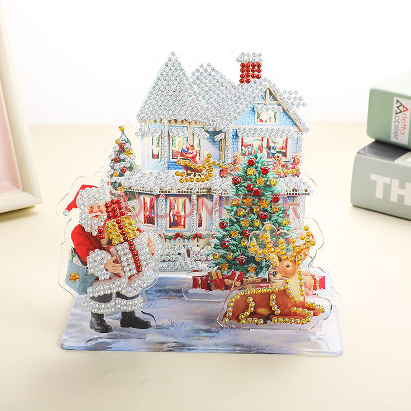 满钻带框儿童钻石画手工diy 制作材料包男女孩贴画3d拼图玩具 lt005