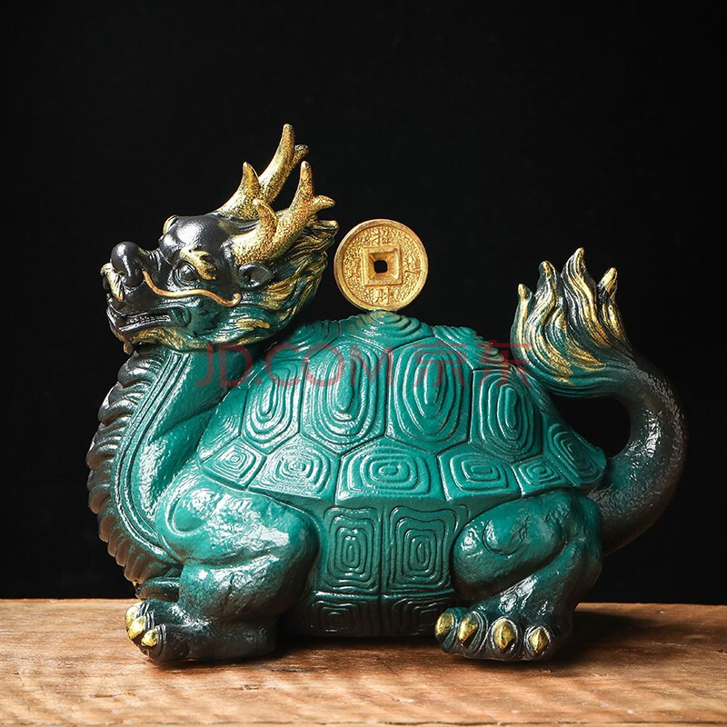 辉道 手造荣归万里摆件招财龙龟风水八卦神兽龙头龟办