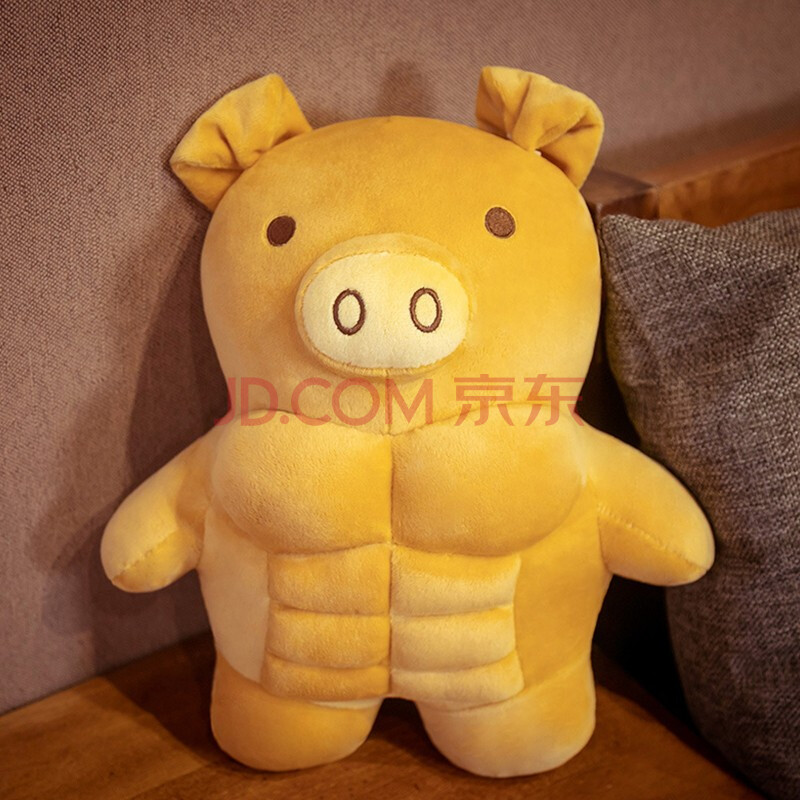czenzi toy可爱搞怪大胸肌腹肌肌肉男狮子熊猪男朋友抱枕靠垫玩偶沙雕