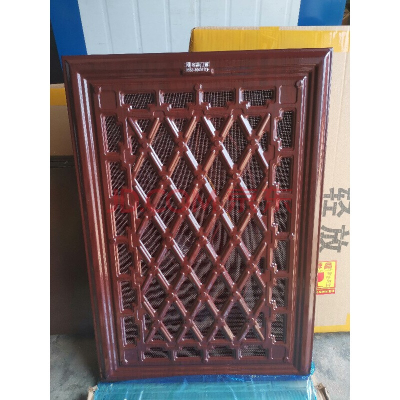 门纱门 通风窗门中门 加装百叶窗 防盗门改装通风窗 54*77钢制大菱形