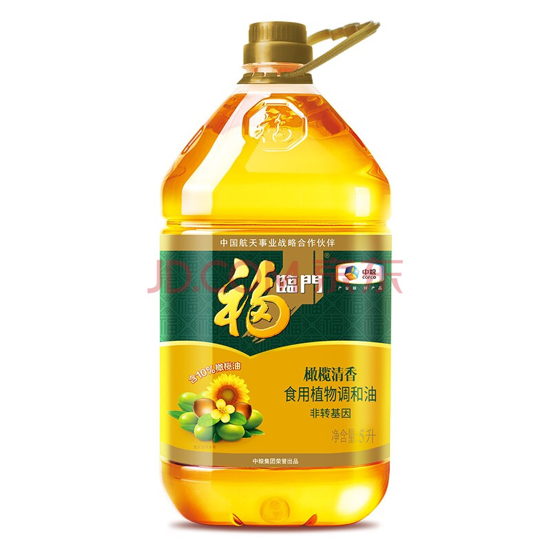福临门橄榄清香食用植物调和油5l家庭食用油烘焙用油中粮出品 福临门