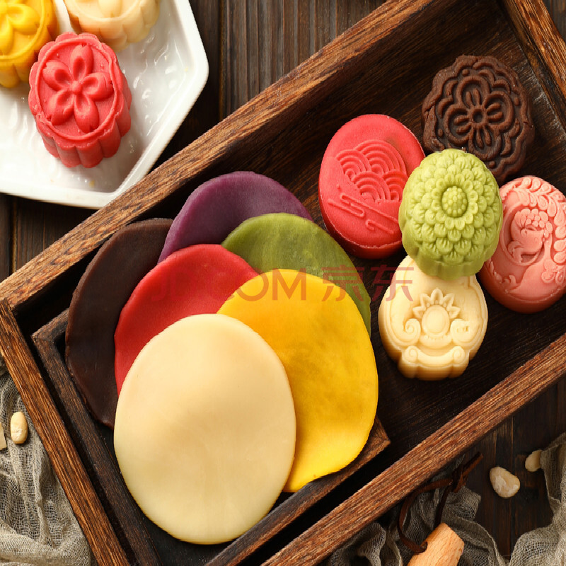 豆沙馅 桃山皮冰皮月饼皮半成品馅料白豆沙裱花和果子练切皮材料