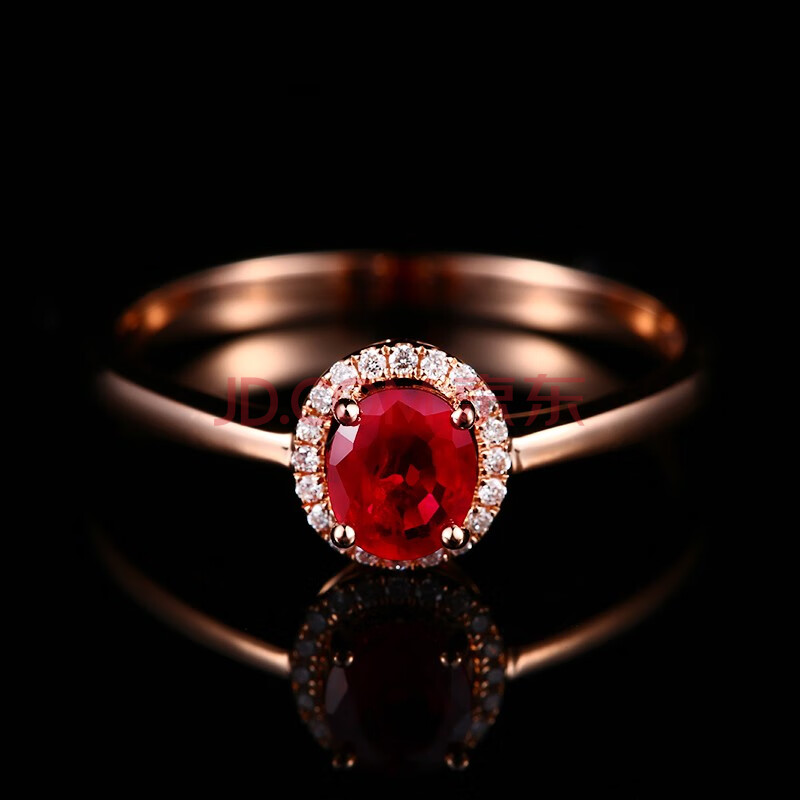 6克拉鸽血红红宝石戒指18k金镶嵌钻石彩宝戒指 手寸留言(9至21号)现货