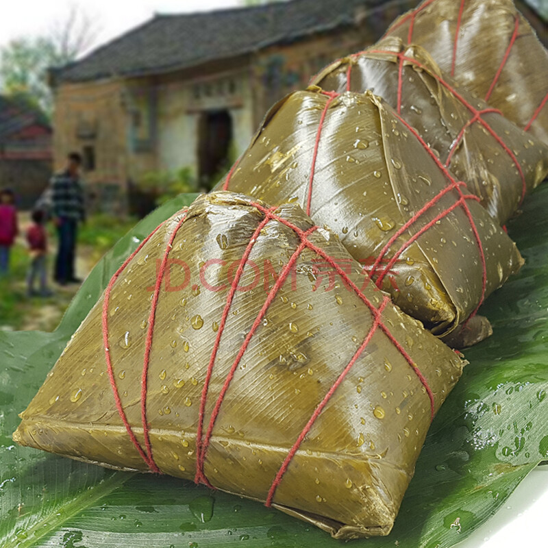 鲜肉粽子广西粽子南宁特产农家手工绿豆咸味板栗粽子传统广式洁仔 300