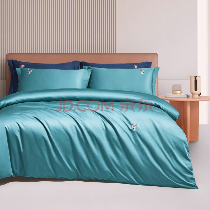 189元包邮 LUOLAI 罗莱家纺 小戏精 60支优质花卉款全棉四件套 1.8米床(220x250cm)