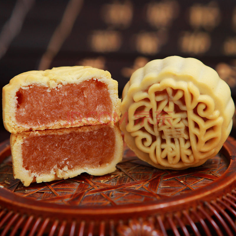 发二】水果月饼凤梨哈密瓜多口味小月饼广式五仁4个/90个 水蜜桃口味