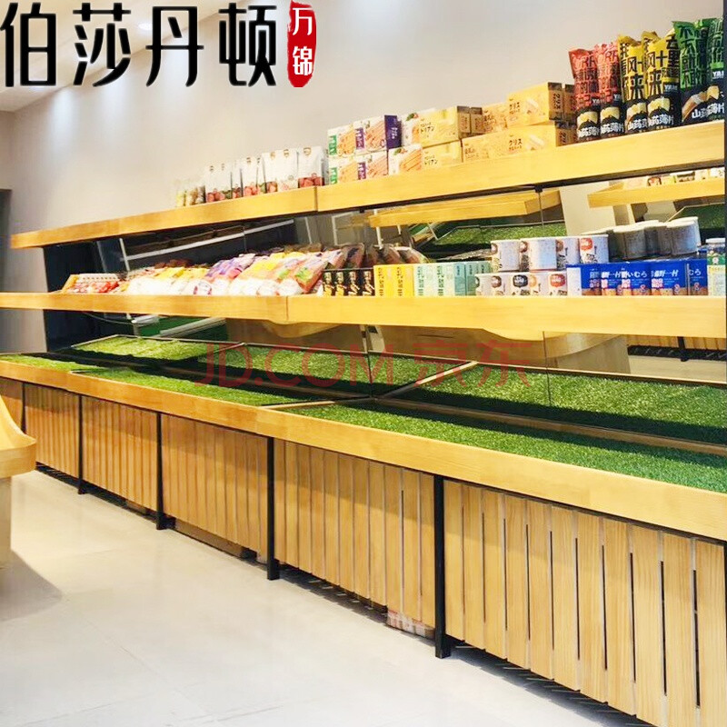 架水果中岛柜弧形水果架子多层创意百果园水果店货架 三层直边水果架