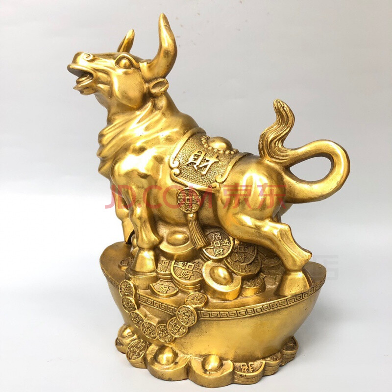 金牛摆件 华尔街牛 牛转乾坤 纯铜牛 老板桌摆件纯铜牛摆件生肖牛元宝