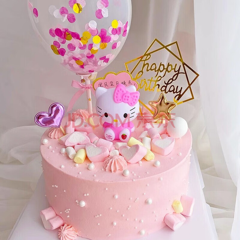 麦巧园 新鲜水果8寸卡通蛋糕可爱猫咪儿童蛋糕同城配送北京上海广州