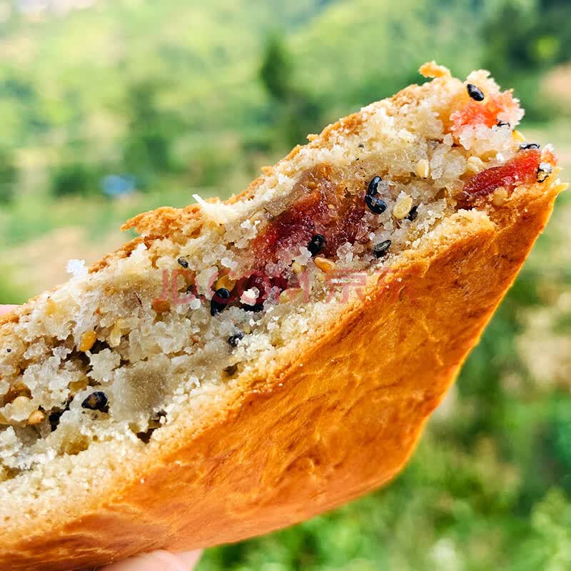 古蔺月饼四川泸州特产手工家乡大月饼中秋礼冰糖老五仁火腿500g 火腿