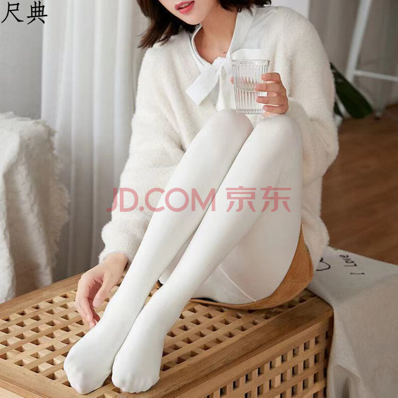 白色连裤袜成人白色丝袜连裤袜春秋中厚成人儿童舞蹈袜显廋加肥加大薄