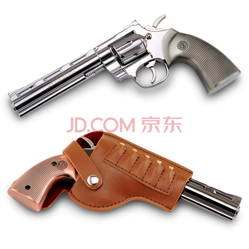 不可发射 357蟒蛇左轮银色 枪套