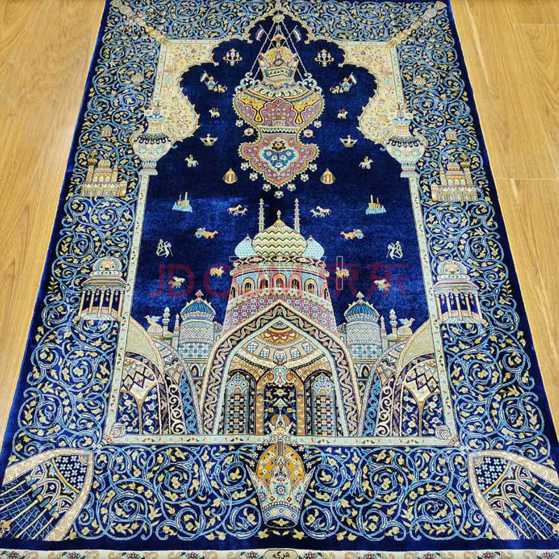 毯译 出口海外欧式跪拜手工波斯地毯 182x183厘米