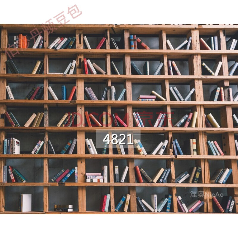 书架背景布 高清3d主播背景布书房书柜酒柜书架壁纸抖音快手网红摄影