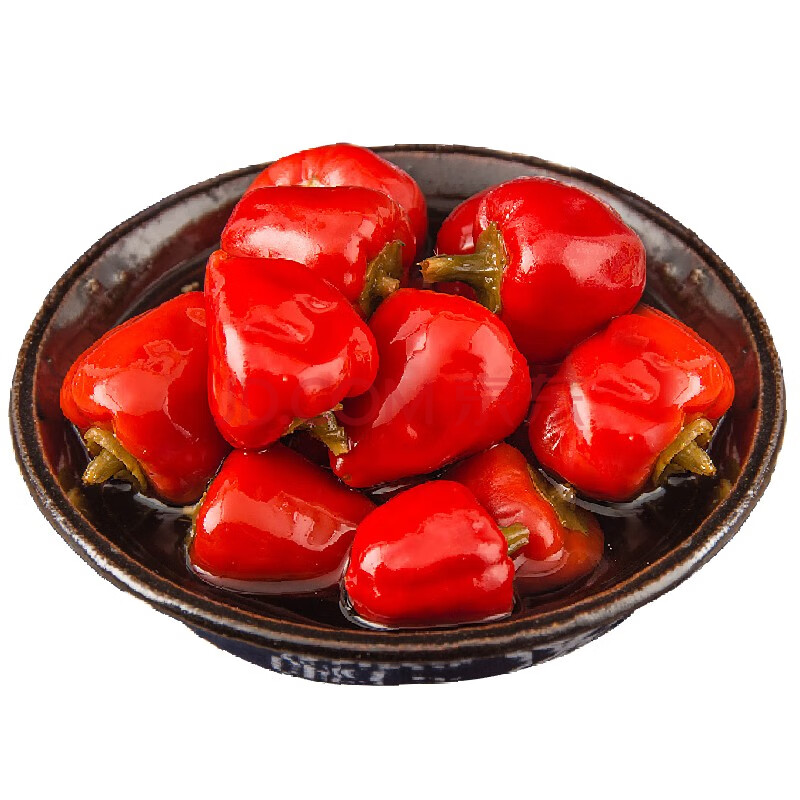 四川泡辣椒圆灯笼椒酸辣泡椒青红辣椒珠子椒 红泡椒400g袋装 固形物60