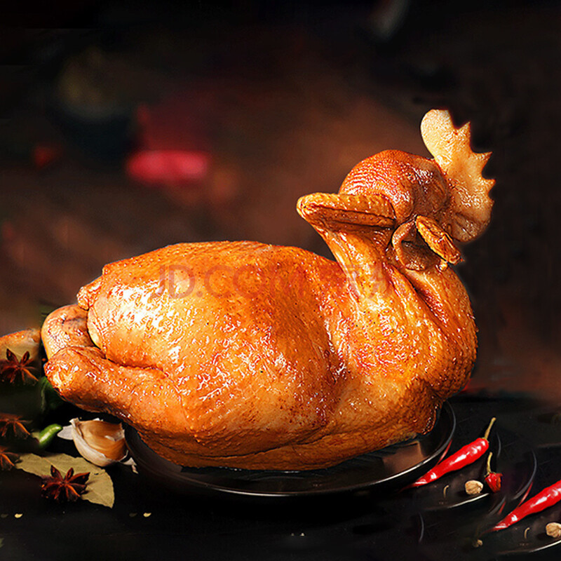 老广的味道 山东特产德州扒鸡熟食半成品卤味烧鸡德州五香鸡 1袋 500g