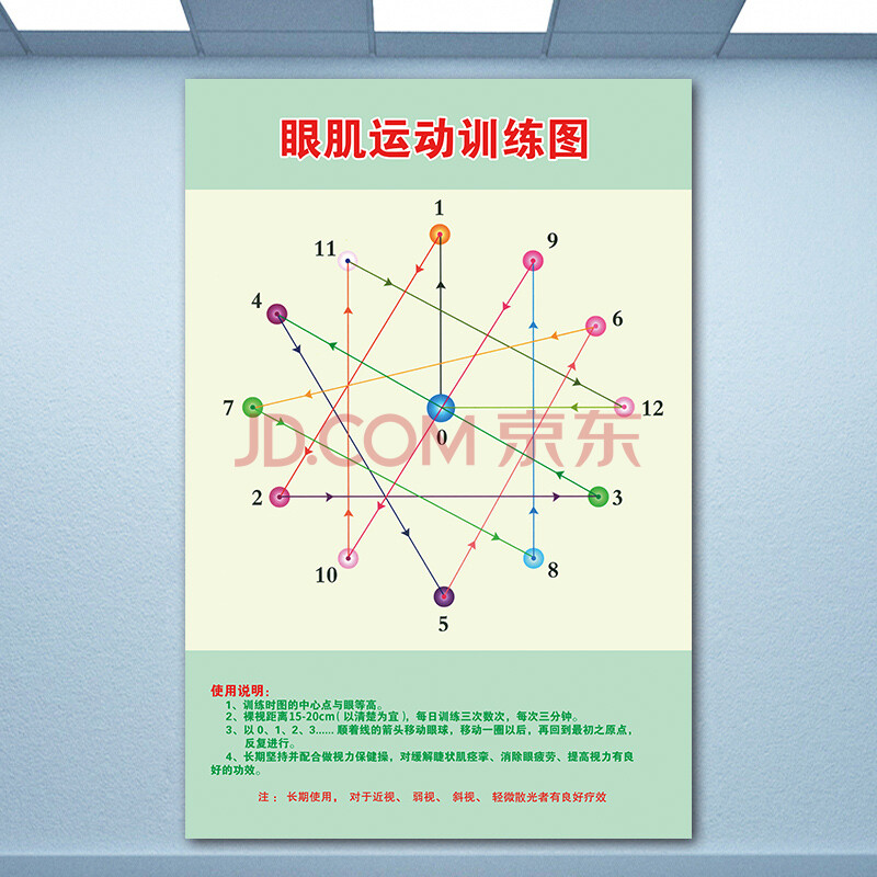 结构图眼球解剖图剖面图爱眼护眼宣传海报挂图墙贴 眼肌运动训练图 80
