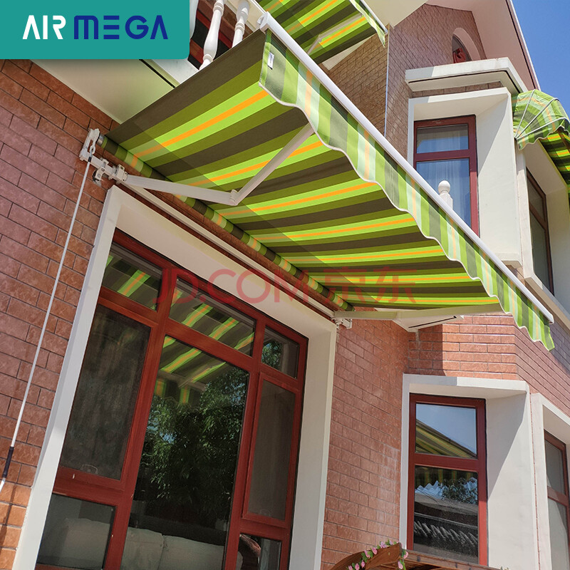艾美佳airmega户外伸缩式遮阳棚阳台雨棚铝合金骨架庭院露台雨棚手动