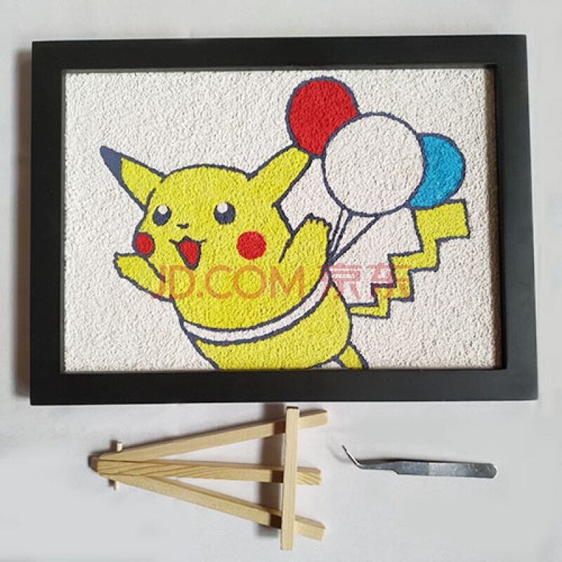 礼物装饰新牛年喜嘉华皮卡丘气球含工具a4尺寸3022cm带框白色含材料包