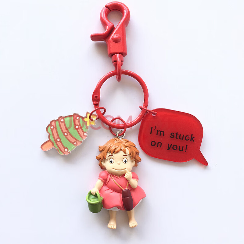 神采奕奕 悬崖上的金鱼姬 可爱鱼形波妞桶里的波妞包包挂件钥匙扣创意