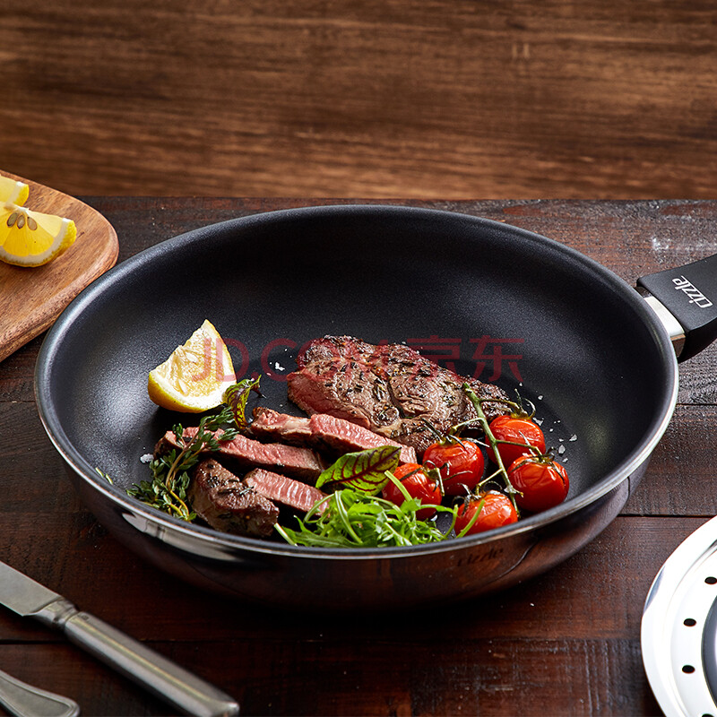 cizzle喜时蒸煎锅加厚三层钢大口径不粘锅煎盘平底锅煎牛排锅 c0701