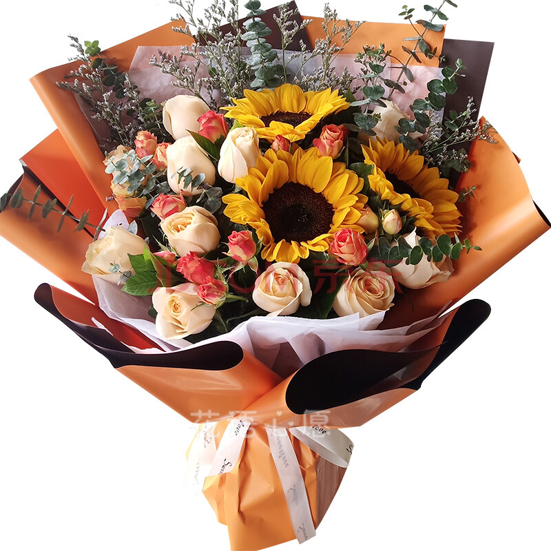 花语心愿向日葵花束鲜花速递同城配送毕业生日父亲节礼物当日达北京