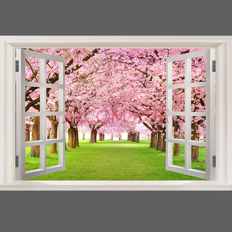 墙贴画 自粘墙画自粘仿真窗户创意墙纸假窗户3d立体贴画客厅卧室宿舍