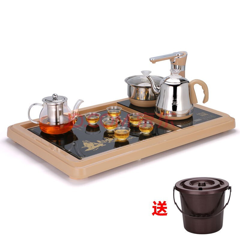 洁拓(jietuo)整套茶具全自动上水电热水壶喝茶功夫茶具套装自动旋转