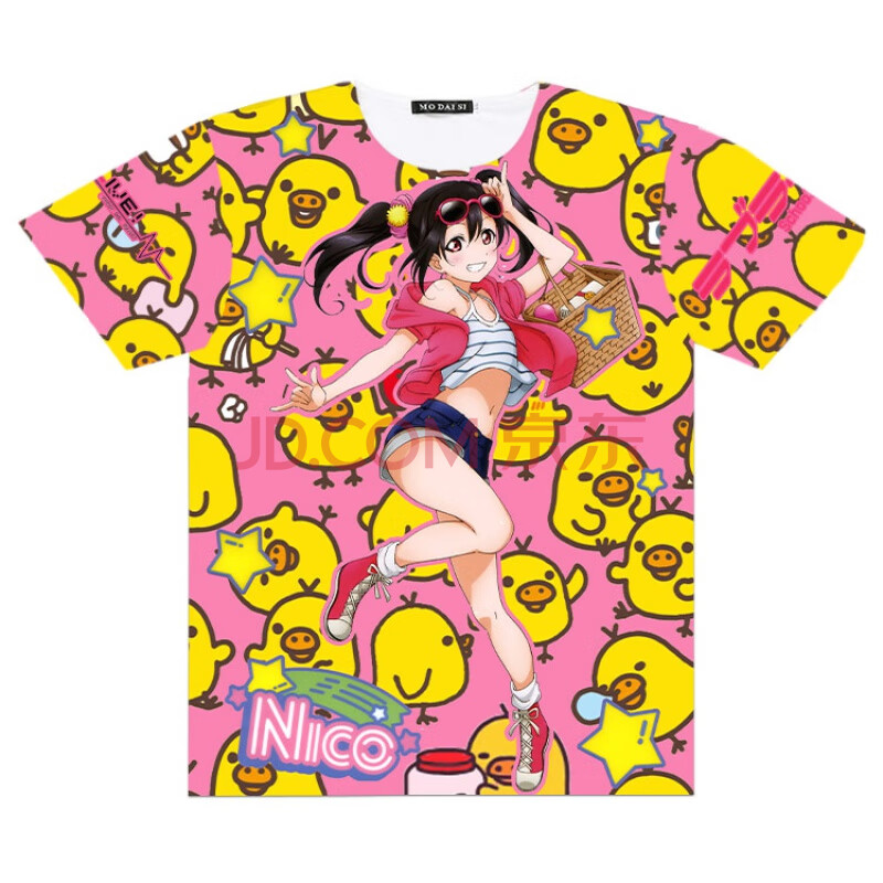 矢泽妮可 动漫周边 动漫t恤 短袖 夏装 全彩痛衣2021 妮可2 l