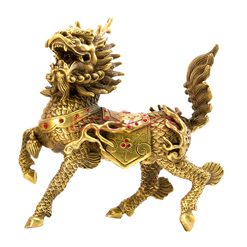 帅创 全铜麒麟神兽大厅摆件办公室桌面家居装饰送父母吉祥如意财富