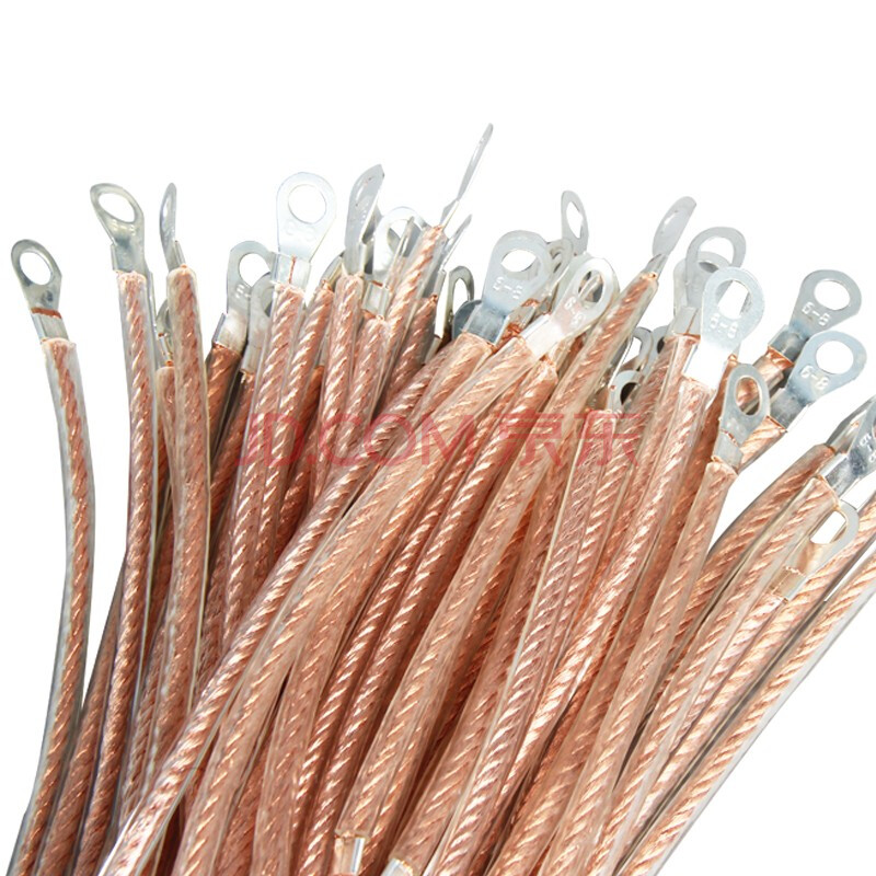 bowery铜编织接地线接地带桥架加塑铜绳跨地连接线带绝缘护套6平方250