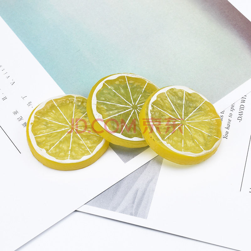 仿真绿植迷你柠檬片装饰摄影拍摄diy 黄色 1个