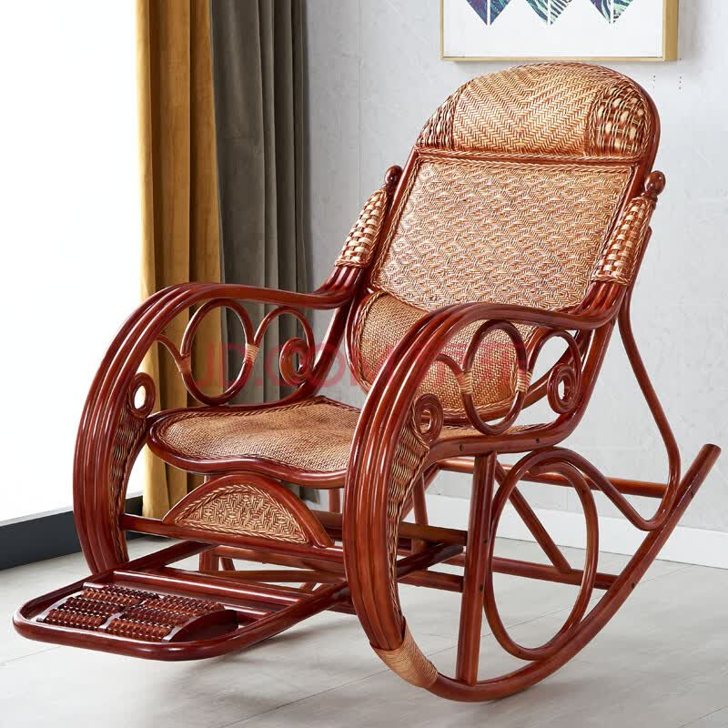 少泉 天然真藤摇椅躺椅 阳台逍遥椅 摇摇椅 成人 午休睡椅 客厅摇摆椅