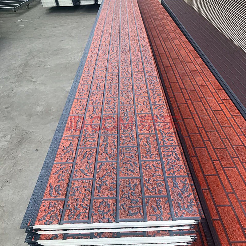 活动板房材料 外墙保温装饰一体板金属雕花板彩钢轻钢别墅夹芯样品