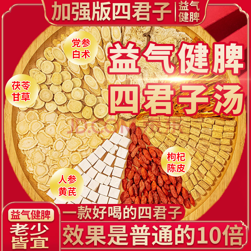 中药四君子汤同仁堂可做袋泡茶泡水党参白术茯苓甘草调理颗脾胃粒
