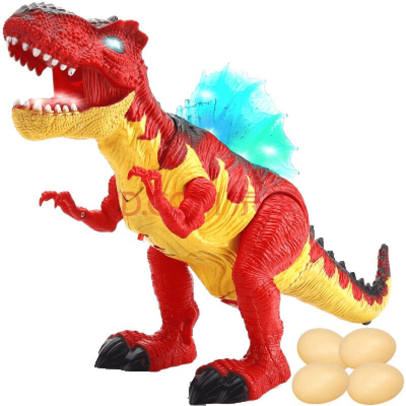 超大会走会叫的下蛋霸王龙可充电儿童男孩大 超大号烈焰霸王龙红色