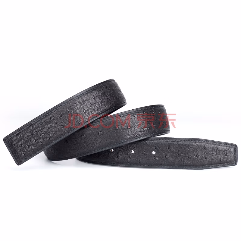 

belt (chuentye) end product belt strip rare ostrich leather leather without belt 3.8 buckleless headband hole lengthened youth belt body light lu