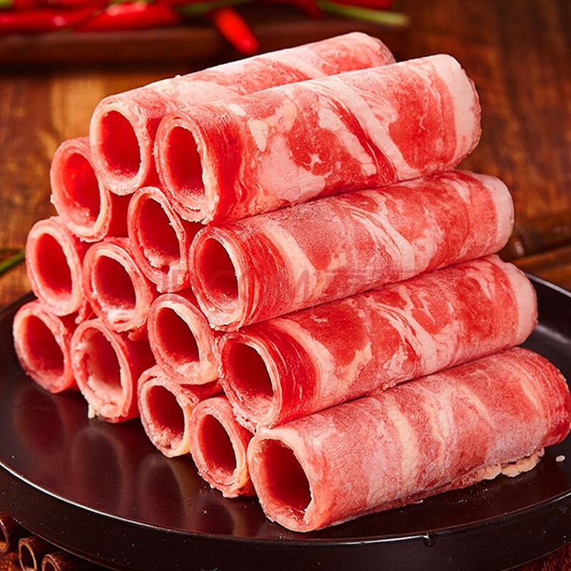 冷冻牛肉片 整切肥牛肥牛卷片牛肉 火锅食材 生鲜冷链 肥牛卷2000g 1