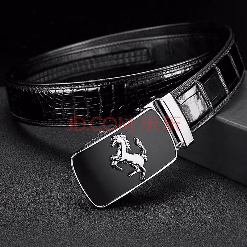 

belt (chuentye) thai crocodile leather men's belt leather automatic buckle lengthening belt casual pants belt tanabata gift for boyfriend [835 black]